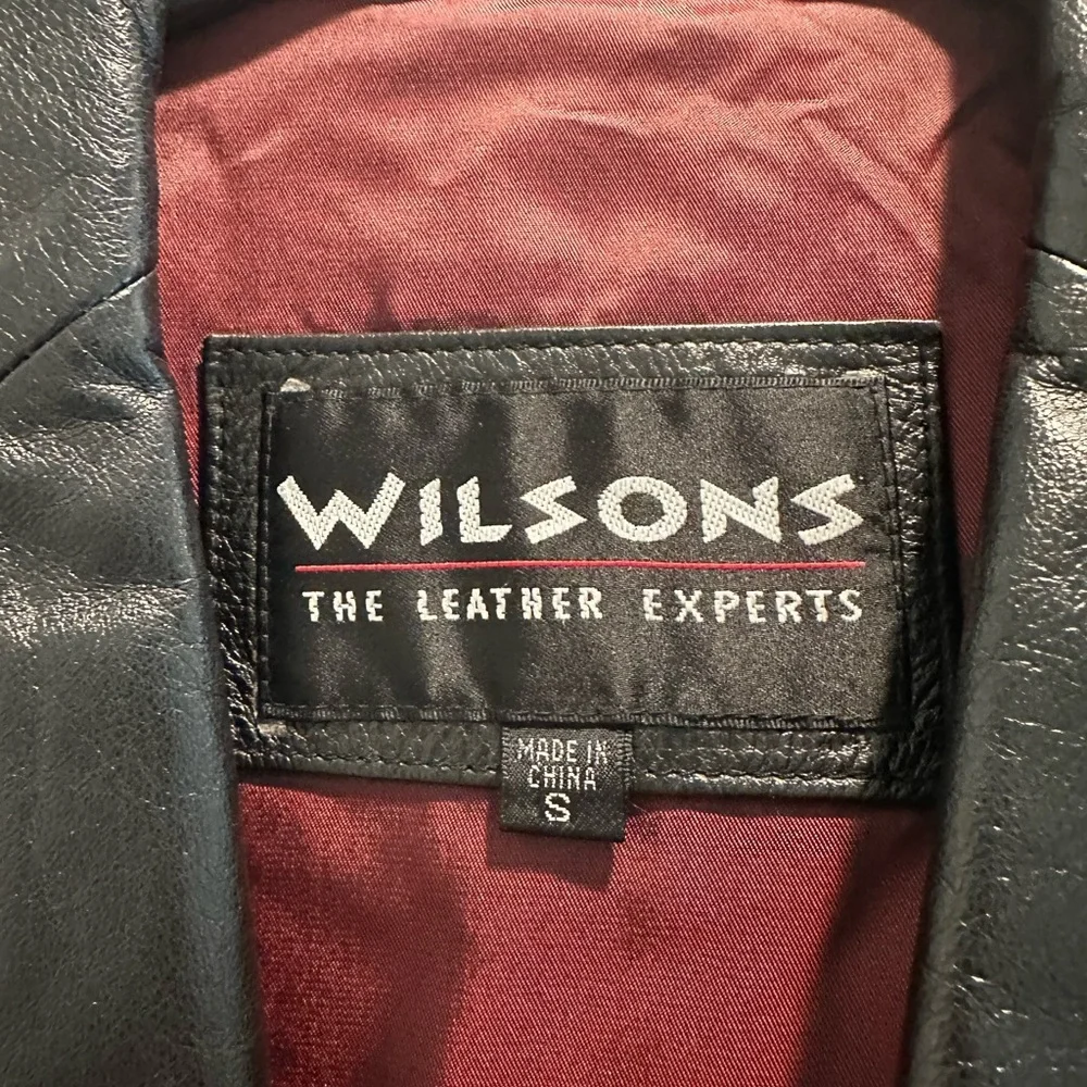 Wilsons Vintage 1988 Women’s Black Leather Jacket Size Small - Picture 2 of 8